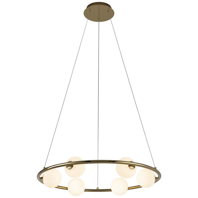 Image 1 Pearl 25.6 inch Polished Brass Pendant