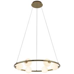 Pearl 25.6 inch Polished Brass Pendant