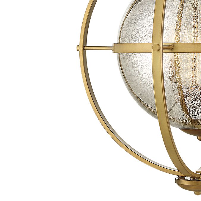 Image 2 Pearl 3-Light Pendant in Warm Brass more views