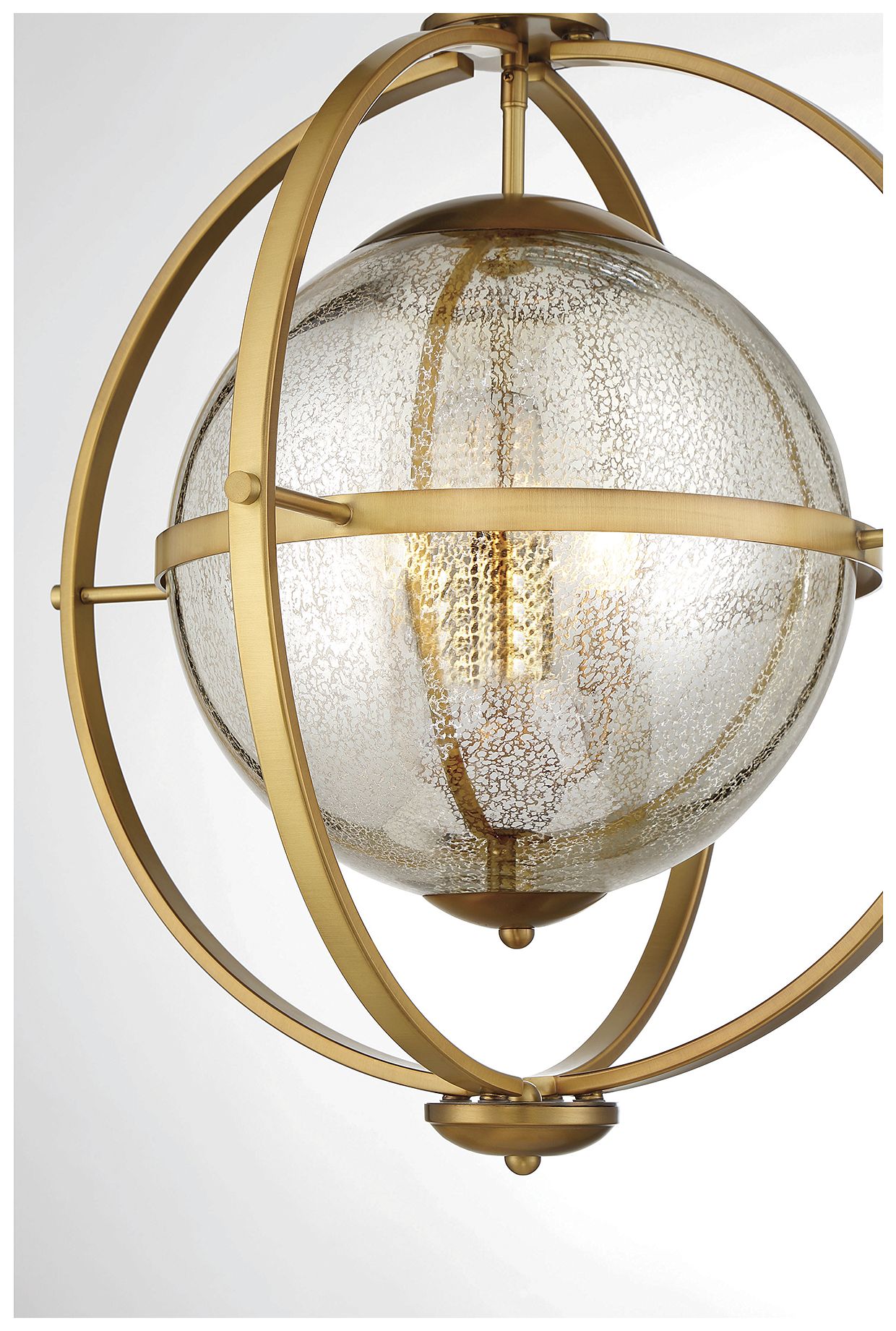 Image 6 Pearl 3-Light Pendant in Warm Brass more views