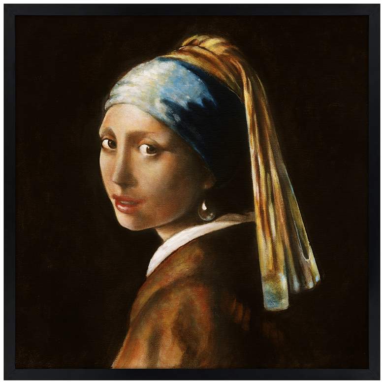 Image 1 Pearl 31" Square Black Giclee Wall Art