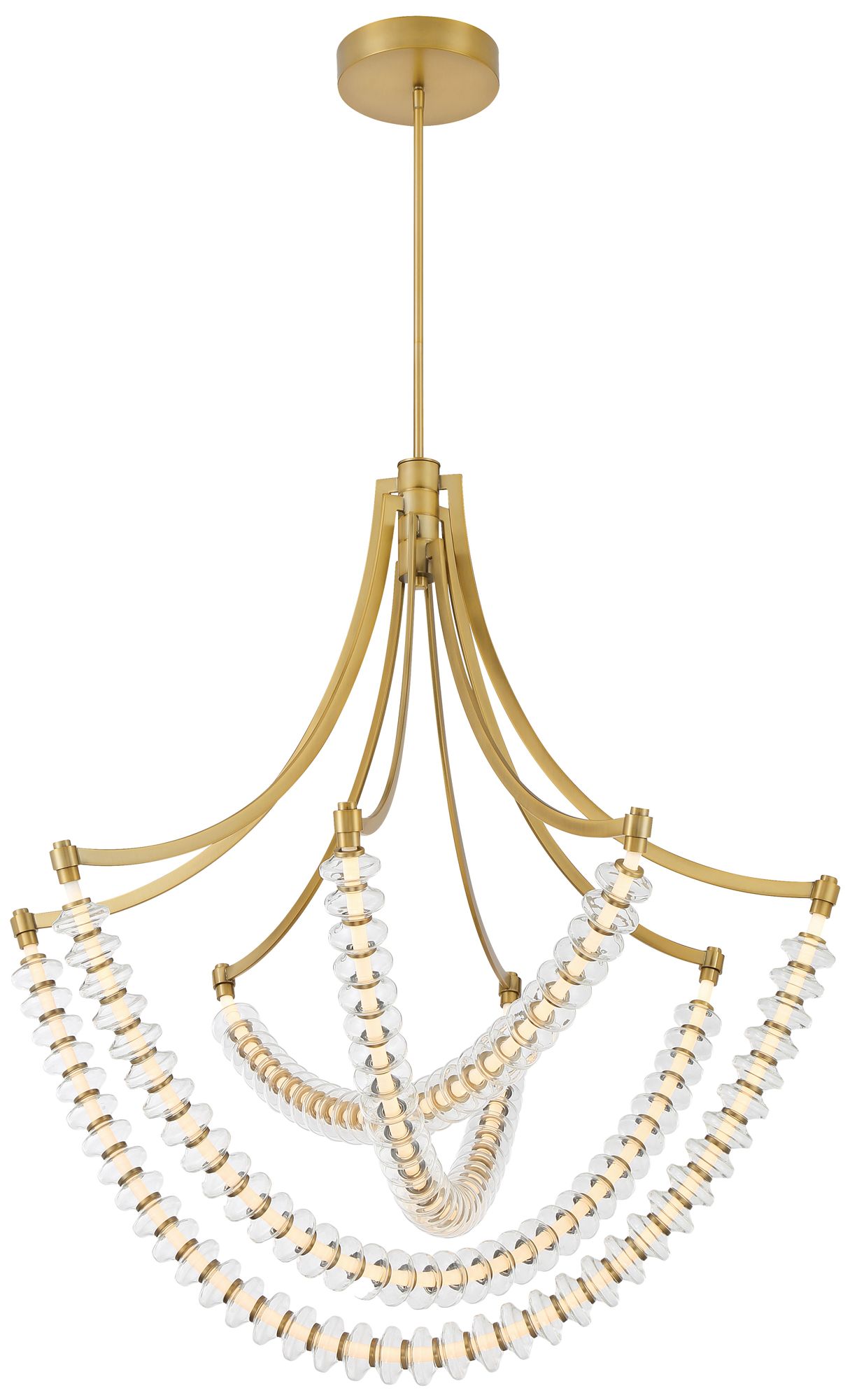 Image 6 Pearl 39 1/4" Wide Legacy Brass LED Tiered Chandelier more views