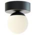 Pearl 4 1/4" Wide Black LED Ceiling Light