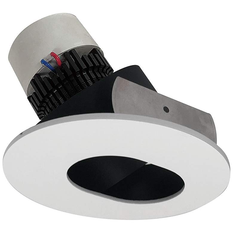 Image 1 Pearl 4 inch Black and White LED Adjustable Slot Retrofit Trim