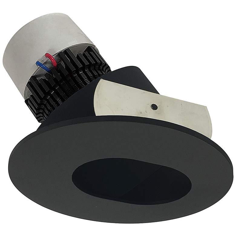 Image 1 Pearl 4" Black LED Adjustable Slot Aperture Retrofit Trim