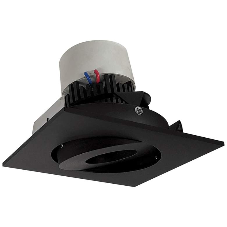 Image 1 Pearl 4" Black LED Square Adjustable Gimbal Retrofit Trim