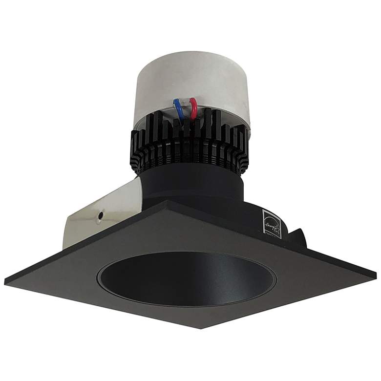 Image 1 Pearl 4" Black LED Square/Round Deep Cone Reflector Trim
