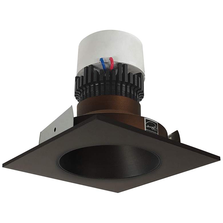 Image 1 Pearl 4" Bronze LED Square/Round Deep Cone Reflector Trim