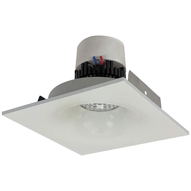 Image 1 Pearl 4" White LED Square Bullnose Regress Retrofit Trim