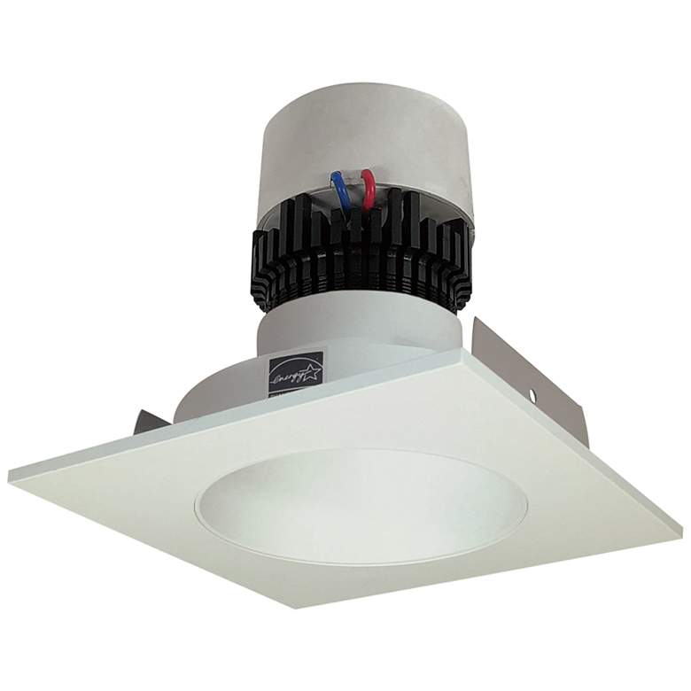 Image 1 Pearl 4" White LED Square/Round Deep Cone Reflector Trim