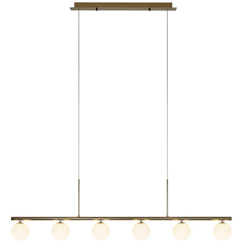 Image 1 Pearl 48.2" Polished Brass Pendant