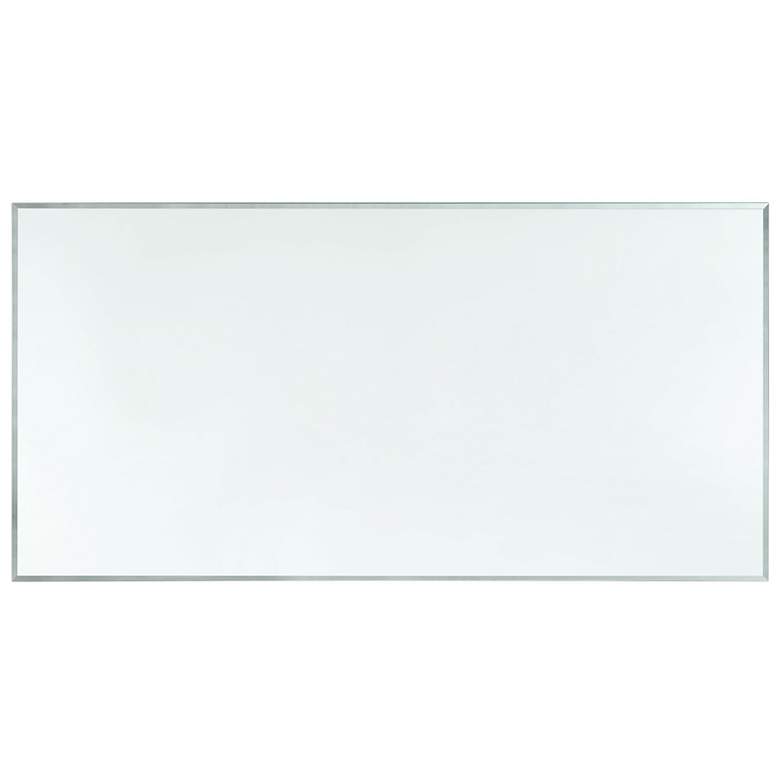Image 2 Pearl 48" Wide Mirror and Chrome Rectangle Coffee Table more views