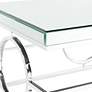 3_Pearl 48" Wide Mirror and Chrome Rectangle Coffee Table more views