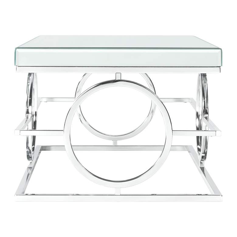 Image 6 Pearl 48" Wide Mirror and Chrome Rectangle Coffee Table more views