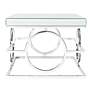 6_Pearl 48" Wide Mirror and Chrome Rectangle Coffee Table more views