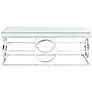 7_Pearl 48" Wide Mirror and Chrome Rectangle Coffee Table more views