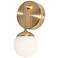 Pearl 8 1/2" High Satin Brass LED Wall Sconce