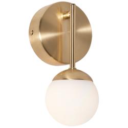 Pearl 8 1/2" High Satin Brass LED Wall Sconce