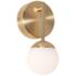 Pearl 8 1/2" High Satin Brass LED Wall Sconce