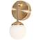 Pearl 9" LED Sconce - Satin Brass