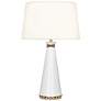 Pearl Lily and Modern Brass Table Lamp with Fondine Shade