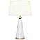 Pearl Lily and Modern Brass Table Lamp with Fondine Shade
