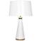 Pearl Lily and Modern Brass Table Lamp with Lily Shade