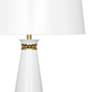 Pearl Lily and Modern Brass Table Lamp with Lily Shade