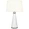 Pearl Lily and Polished Nickel Table Lamp with Fondine Shade