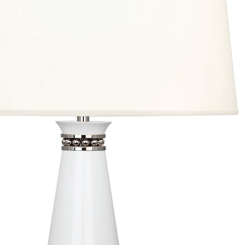 Image 2 Pearl Lily and Polished Nickel Table Lamp with Fondine Shade more views