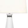 Pearl Lily and Polished Nickel Table Lamp with Fondine Shade