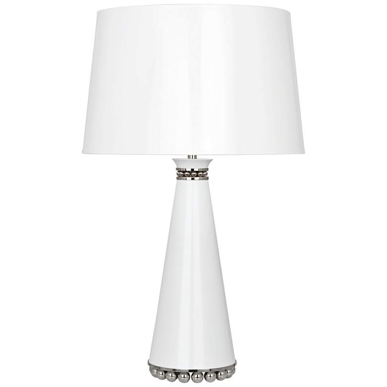 Image 1 Pearl Lily and Polished Nickel Table Lamp with Lily Shade