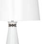 Pearl Lily and Polished Nickel Table Lamp with Lily Shade