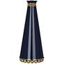 Pearl Midnight Blue and Brass Table Lamp with Blue Shade