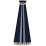 Pearl Midnight Blue and Nickel Table Lamp w/ Fondine Shade