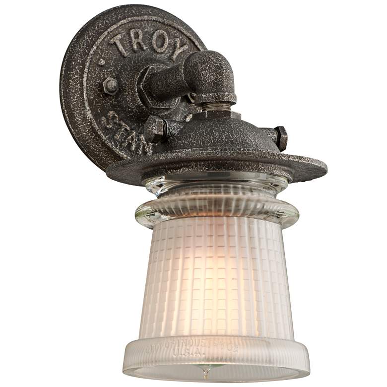 Image 1 Pearl Street 11 inch High Charred Zinc Outdoor Wall Light