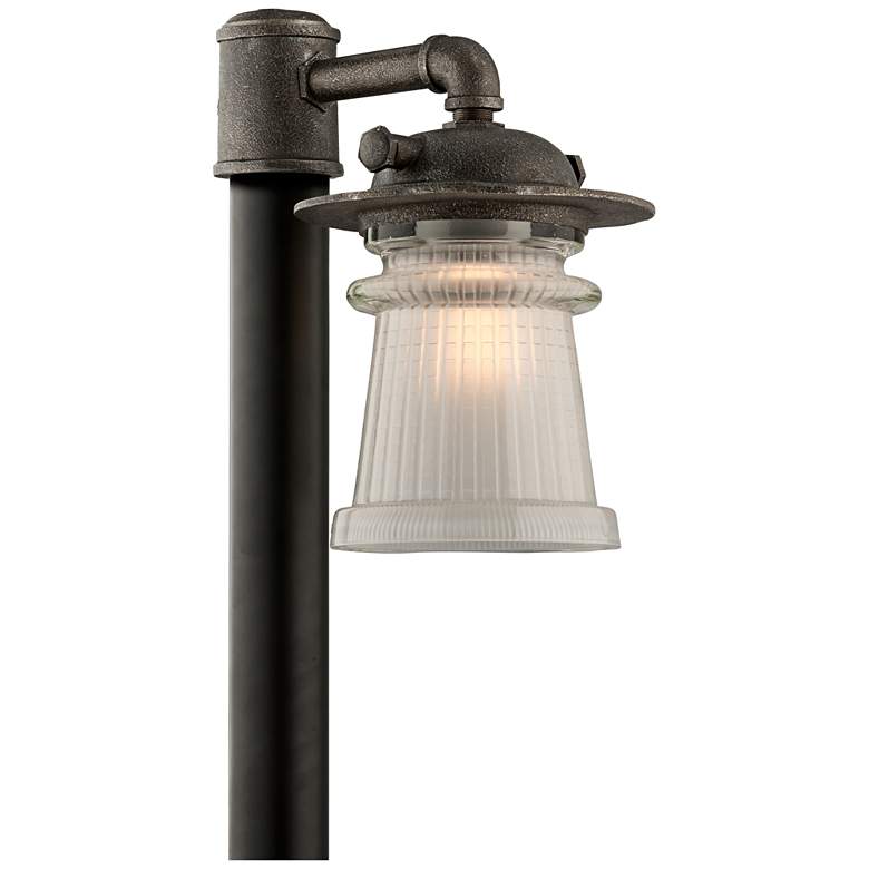 Image 1 Pearl Street 16 1/4"H Charred Zinc Outdoor Post Light