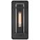 Pearl Street 7 in. 1-Light Black Modern Outdoor Wall Lantern with Glass