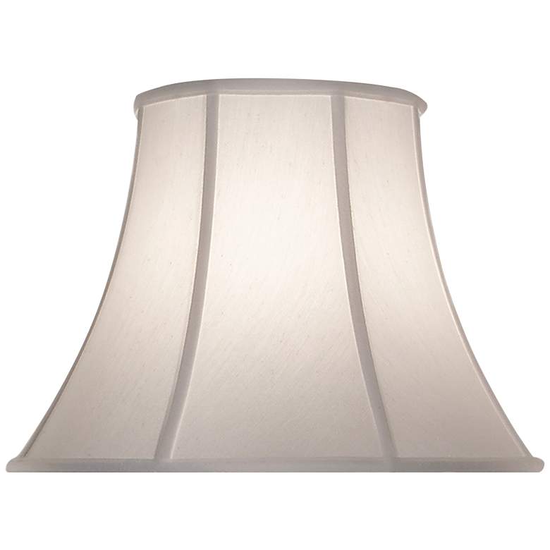 Image 1 Pearl Supreme Satin Bell Lamp Shade 10x19x14 (Spider)