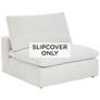 1_Pearl White Slipcover for Skye Peyton Collection Armless Sectional Chairs