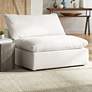 4_Pearl White Slipcover for Skye Peyton Collection Armless Sectional Chairs more views