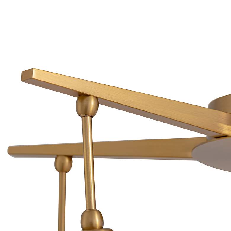 Image 7 Pearla 28" LED Pendant in Brushed Champagne Bronze w Iridescent Glass Shade more views