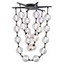 3_Pearla 28" LED Pendant in Matte Black with Iridescent Glass Shade more views