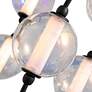 4_Pearla 28" LED Pendant in Matte Black with Iridescent Glass Shade more views
