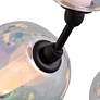 5_Pearla 28" LED Pendant in Matte Black with Iridescent Glass Shade more views