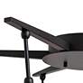 6_Pearla 28" LED Pendant in Matte Black with Iridescent Glass Shade more views