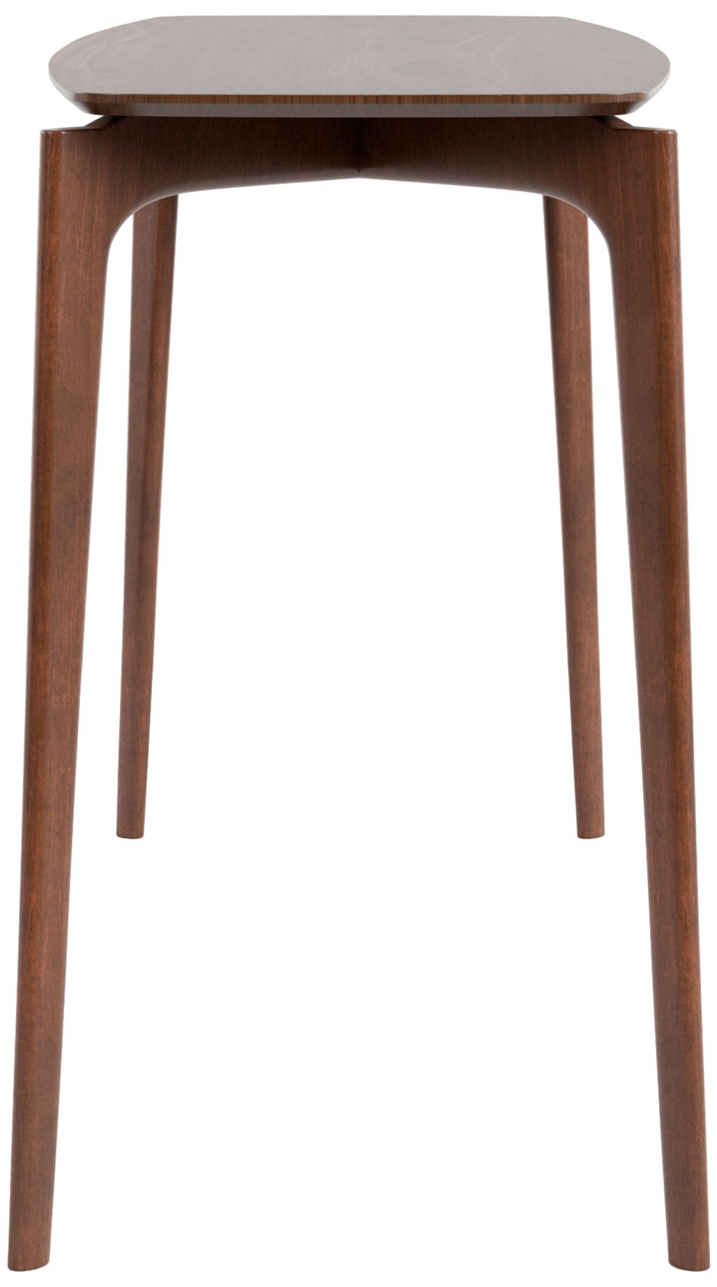 Image 4 Pearlcrest 59" Mid Century Walnut Counter Height Narrow Dining Table more views