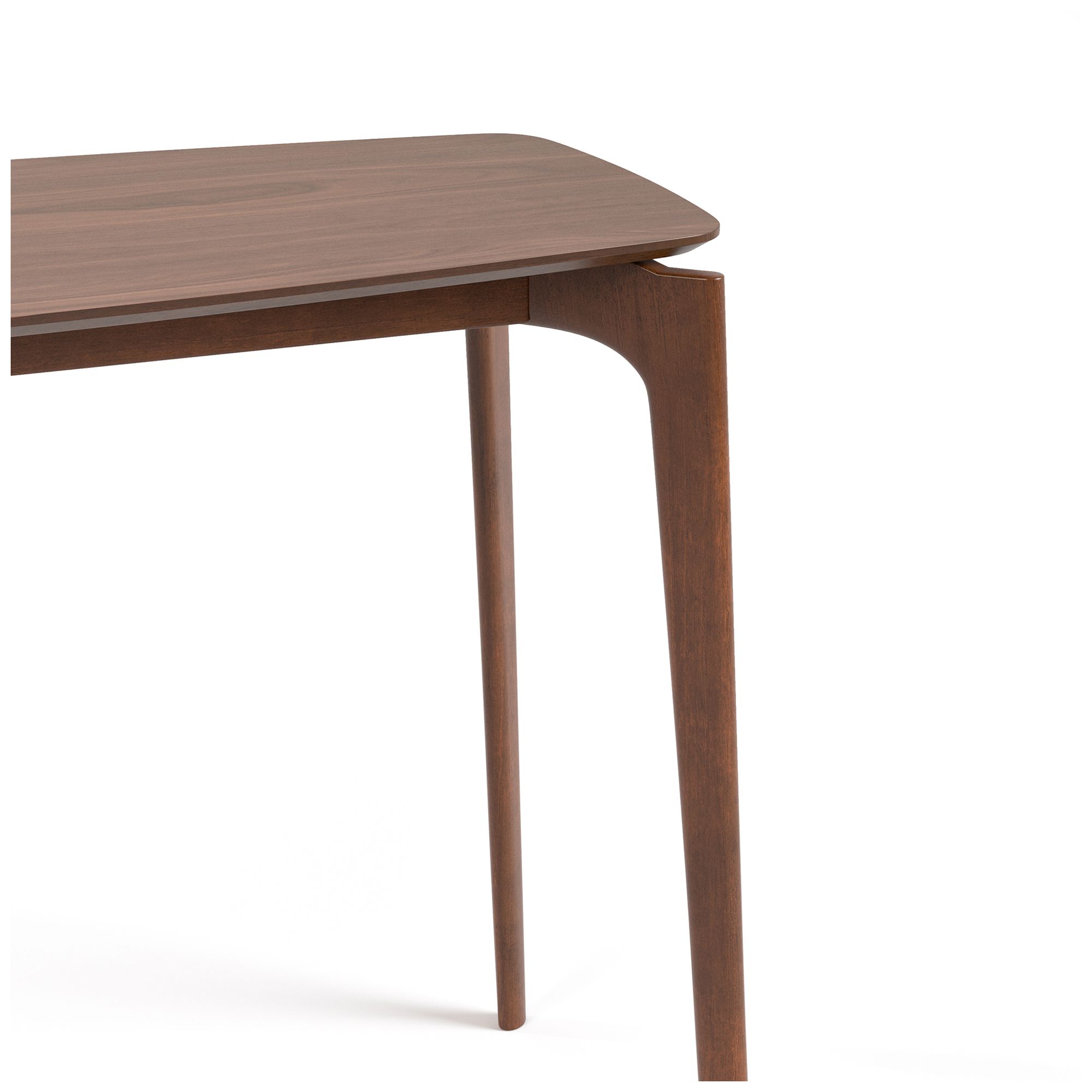 Image 6 Pearlcrest 59" Mid Century Walnut Counter Height Narrow Dining Table more views