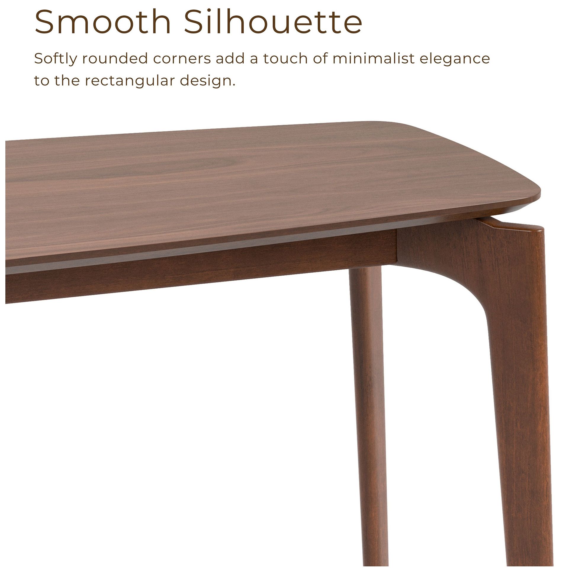 Pearlcrest 59" Mid Century Walnut Counter Height Narrow Dining Table