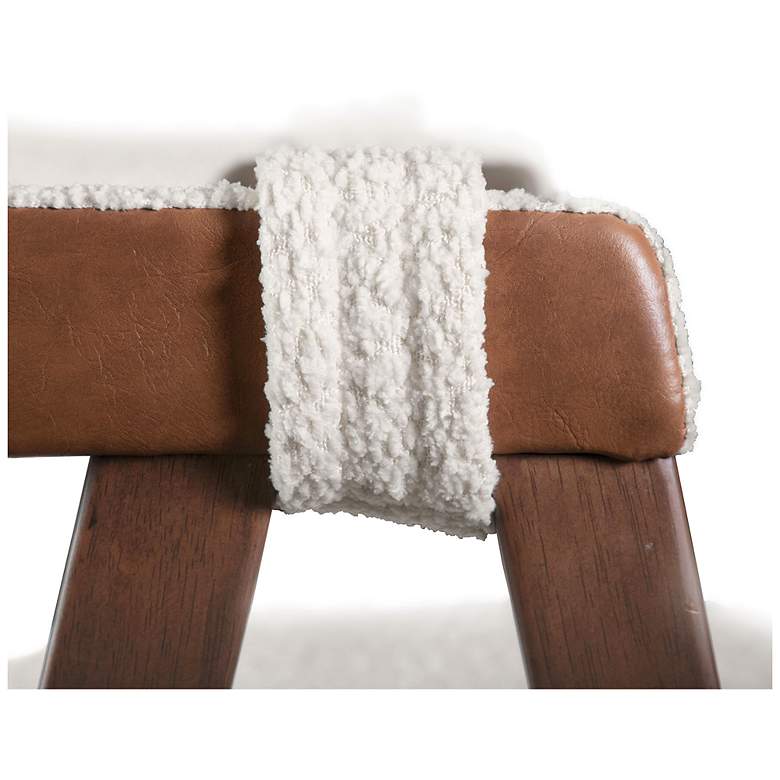 Image 5 Pearlcrest Walnut Boucle Fabric Counter Height Dining Chair Set of 2 more views